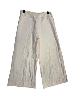 Becasa Pale Pink Wide-Leg minimalist lagenlook boho cotton Pull-On Pants
